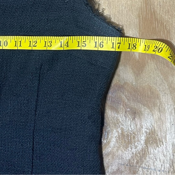 Karl Lagerfeld Paris tonal Tweed black Dress size 8 ruff edges @O - Picture 6 of 9